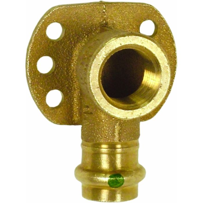 Viega 72481 Propress Bronze 90-Degree Elbow Drop 90-Degree With Wall Plate With Female 1-Inch By 1-Inch P X Female Npt