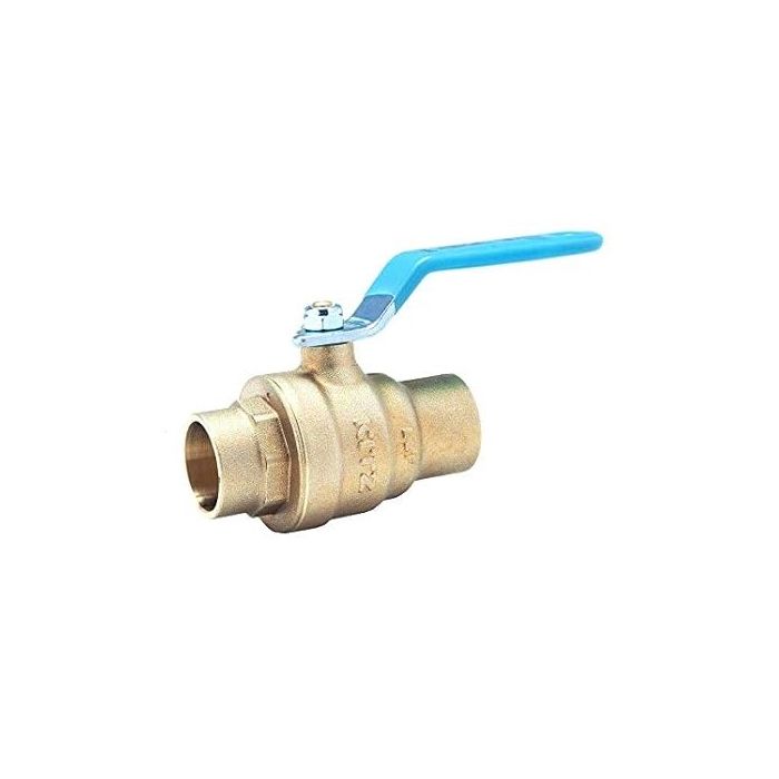 Kitz 859-200 Lead-Free Sweat Brass Ball Valve, Two-Piece Full Port, Vented, 2in