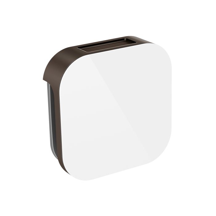 Mr.Steam 104104WH-ORB Aroma Glass 3 in. Steam Head in White Oil Rubbed Bronze