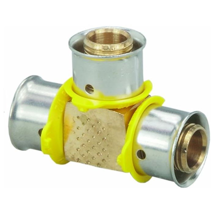 Viega 84083 Pureflow Bronze Pex Press Tee With 1-1/2-Inch By 1-1/2-Inch By 3/4-Inch Press X Press X Press
