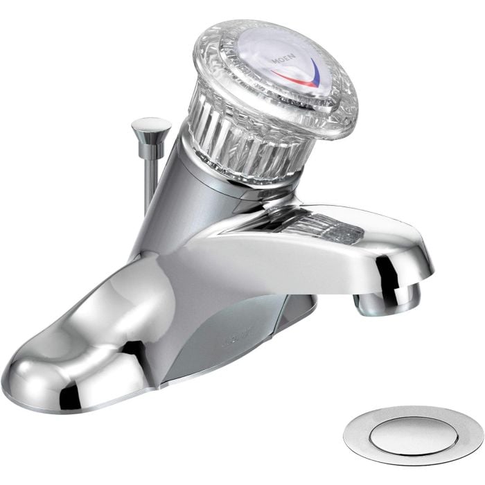 Moen 64621 Chateau Chrome One-Handle Low Arc Bathroom Faucet