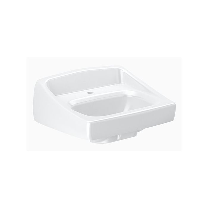 Sloan 20 3/4 Inch Vitreous China Wall Mount Backsplash Bathroom Sink with Carbon Offset - White