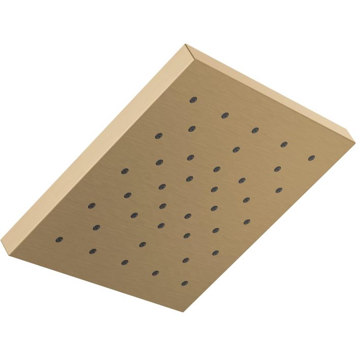 Delta 52161-CZ-PR25 1-Spray Patterns 2.5 GPM 12 in. Wall Mount Fixed Shower Head with H2Okinetic in Lumicoat Champagne Bronze