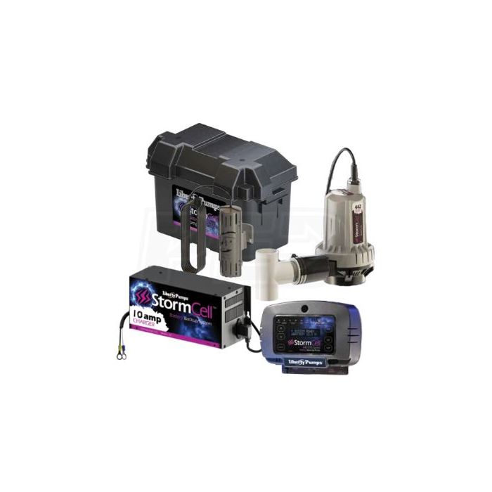 Liberty Pumps 442-10A-EYE - StormCell® Standard Battery Backup Sump Pump (1830 GPH @ 10') w/ NightEye® Wireless Alarm