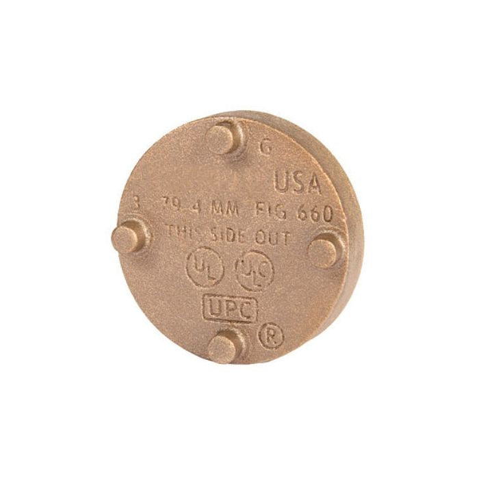 Anvil 1330012505 FIG 660 CTS Cap, 6 in, Grooved, Wrot Copper