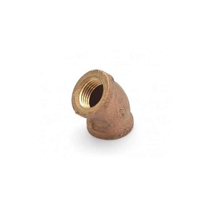 Brass Ftg XNL102-08 Pipe Elbow, 1/2 in Nominal, FNPT End Style, 125 lb, Brass, Rough, Import