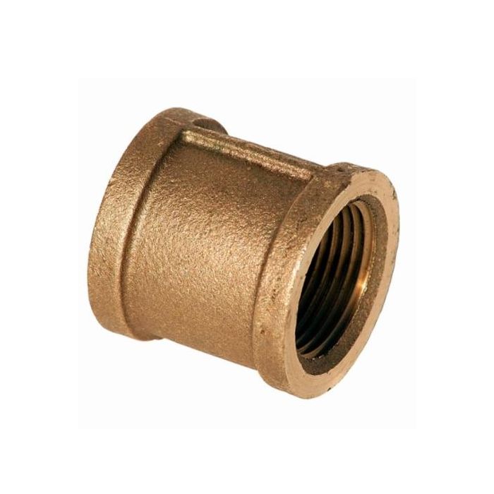 Brass Ftg XNL111-32 Straight Pipe Coupling, 2 in Nominal, FNPT End Style, 125 lb, Brass, Rough, Import