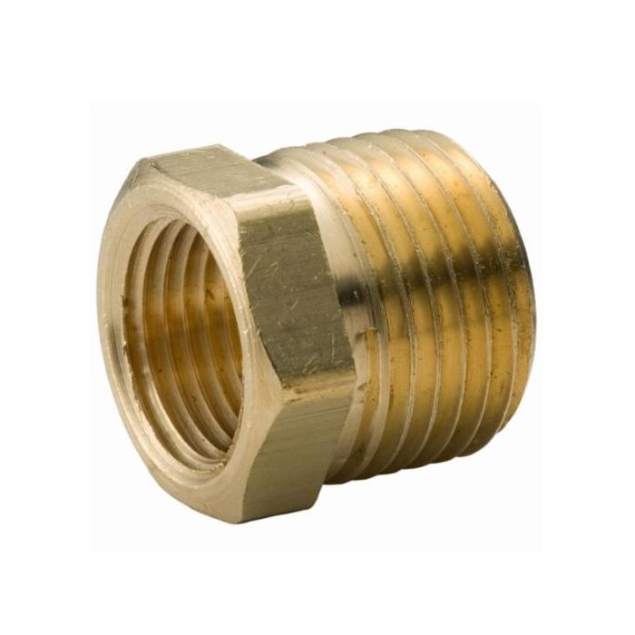 Brass Ftg XNL114-4832 Hex Head Pipe Bushing, 3 x 2 in Nominal, MNPT x FNPT End Style, 125 lb, Brass, Rough, Import
