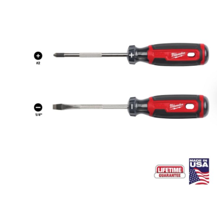 Milwaukee MT20002 2PC Cushion Grip Screwdriver Set
