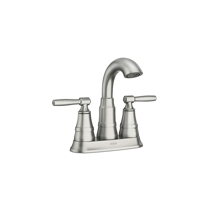 Moen 84971SRN Halle Two-handle Centerset Bathroom Sink Faucet