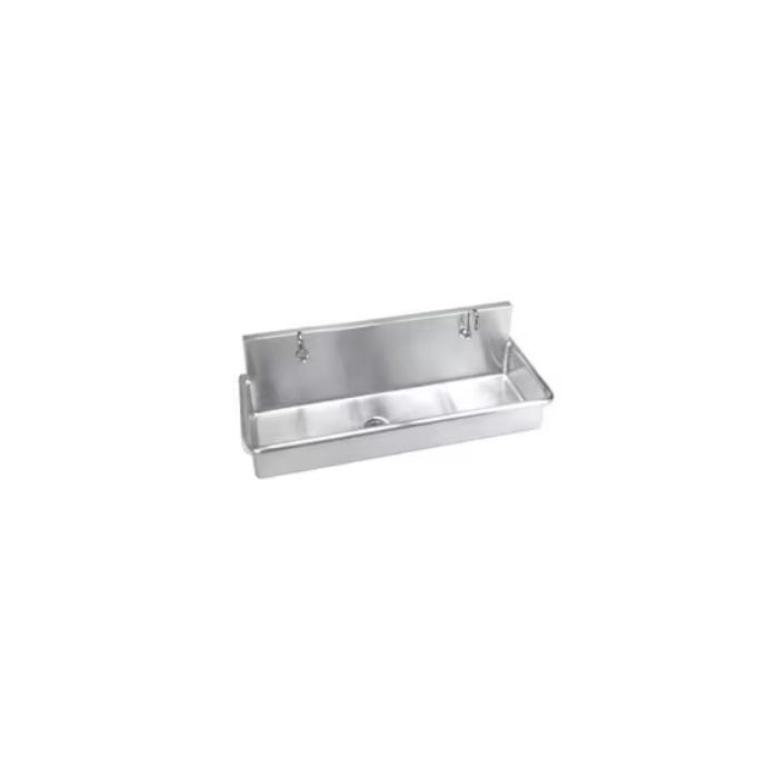 Just Manufacturing J4820-0 No-Hole Wash-Up Service Sink in Brushed Steel