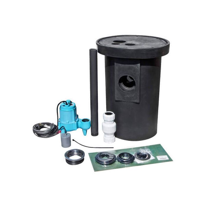 Little Giant 509073, Model 9S-SMPXRT-K, Roll Top Simplex Sewage Package (Pre-Assembled), With 9SN-CIM Pump, Float Switch, (18
