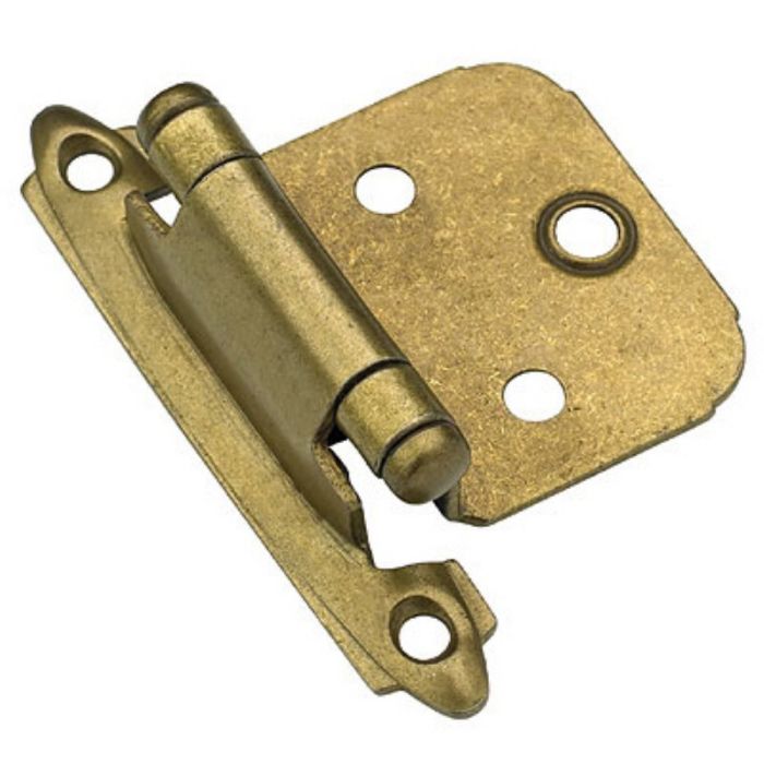 Amerock CM7139BB Variable Overlay Self-Closing, Face Mount Hinge, Burnished Brass