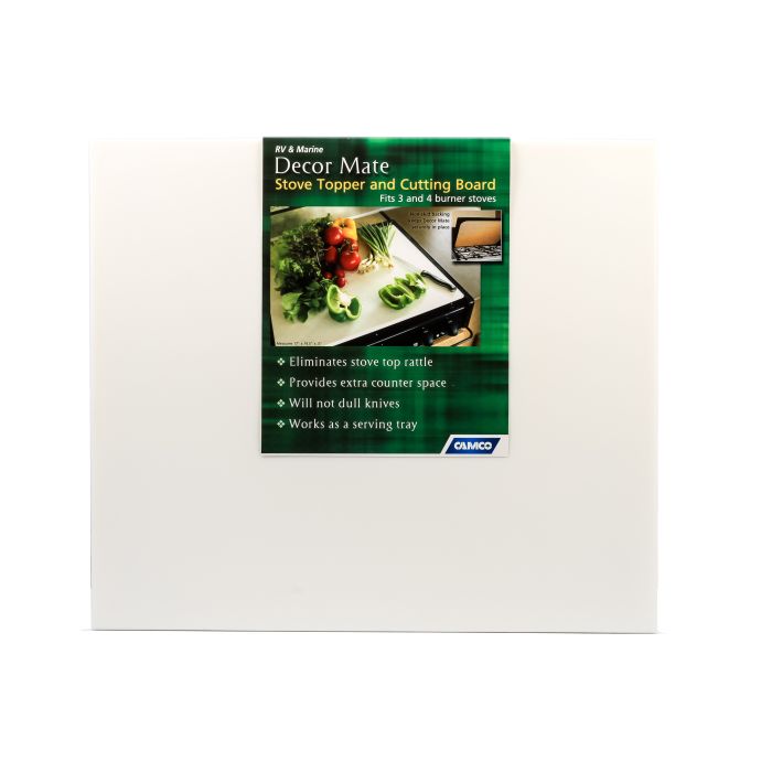 Camco 43707 Decor Mate Stove Topper - White 17
