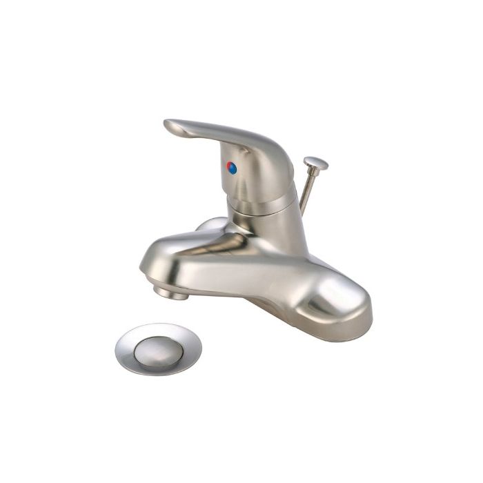 Pioneer L-6160B-BN Elite Brass 1-Handle Fixed Centerset Lavatory Faucet, PVD Brushed Nickel