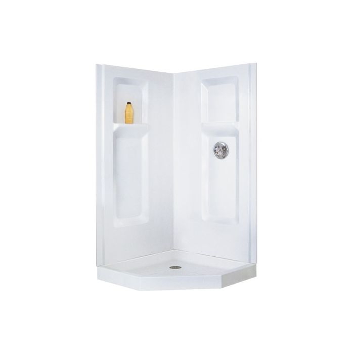 Mustee 742CWHT - Durawall Corner Shower Wall, 42'', White
