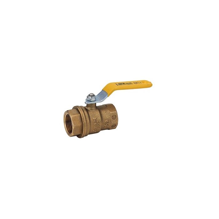 Kitz 58-034 58 Series 2-Piece Ball Valve, 3/4 in Nominal, Thread End Style, Forged Brass Body, FKM Softgoods