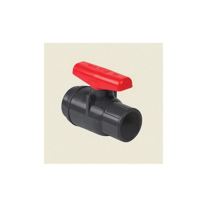 Spears 6622-010 Compact 2000 Ball Valve With Handle, 1 in, Socket, PVC Body, EPDM/FKM Softgoods, Domestic