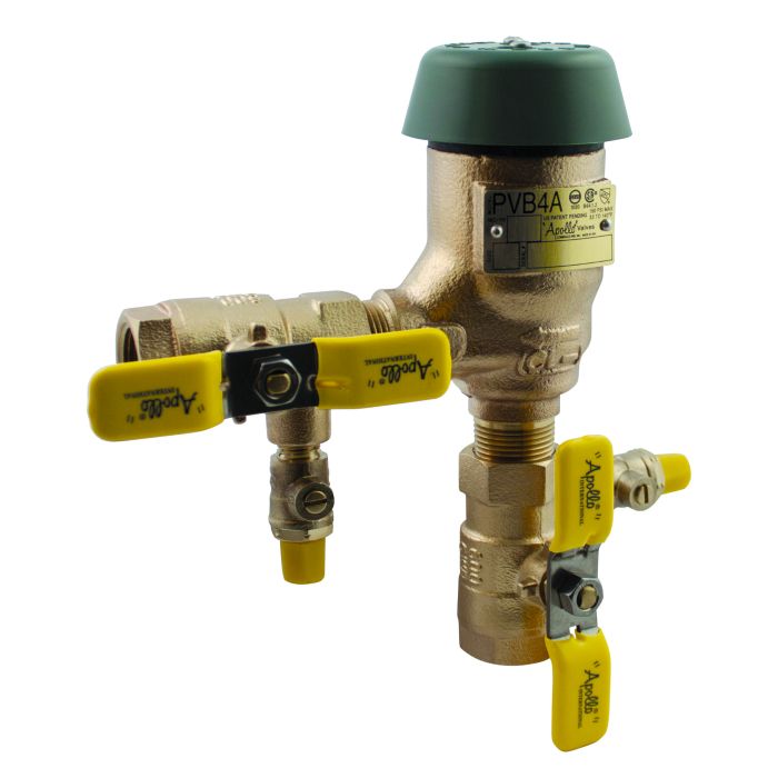 Apollo 4A504A2F PVB4A Backflow Preventer, 3/4 in, Bronze Body, Pressure Vacuum Breaker