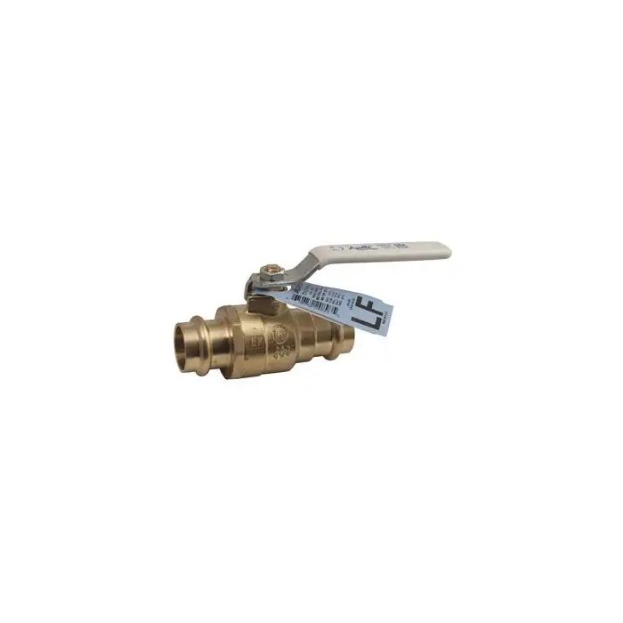 Apollo 77VLF14401 Manual Two-Way Ball Valve: 3/4 in, Brass, Straight, Press x Press, Full Port Ball Port