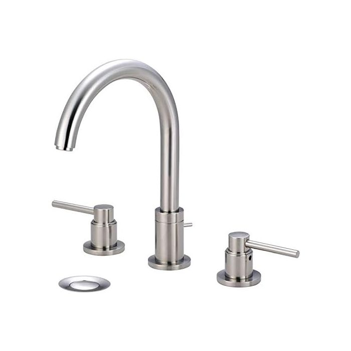 Pioneer 3MT400-BN Two Handle Lavatory Widespread Faucet, PVD Brushed Nickel Finish