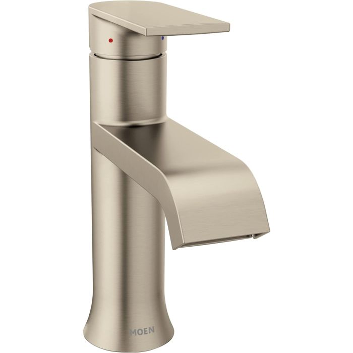 Moen 6702BN Genta Brushed Nickel One-Handle High Arc Bathroom Faucet