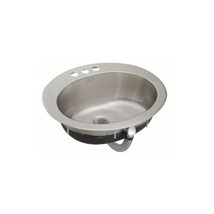 Just Manufacturing OLF-ADA-1619-3 Lavatory Group Series, 15 1/2 in x 11 3/8 in, Stainless Steel, Bathroom Sink