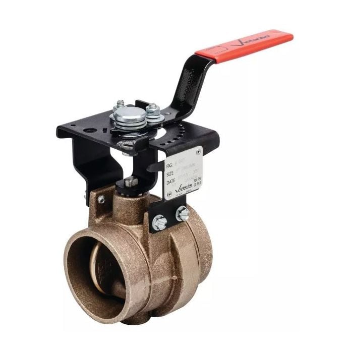 Victaulic V024608NE2 Series 608N 2-1/2 in. Brass EPDM Locking Lever Handle Butterfly Valve