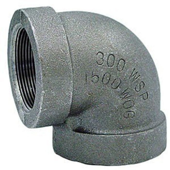 Mall Fitting 2 300 90 Elbow Black