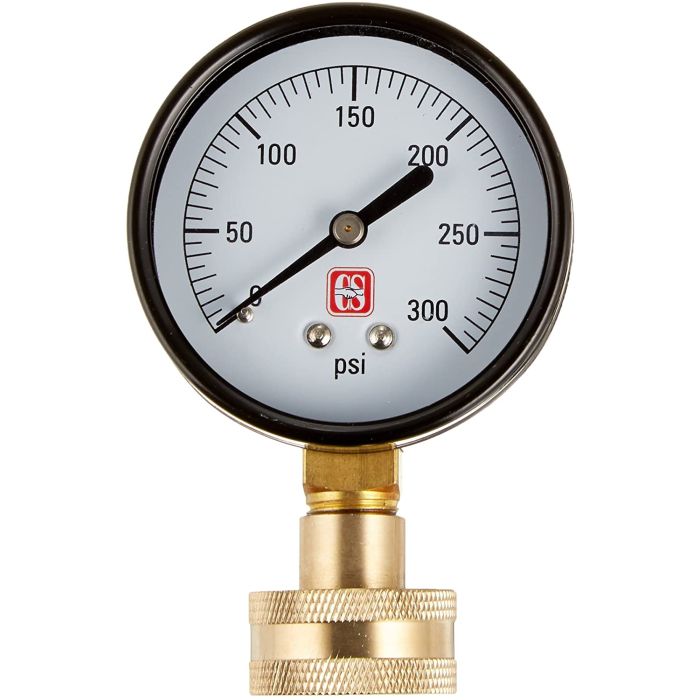 Ez-Flo 45169 Water Pressure Test Gauge, Brass