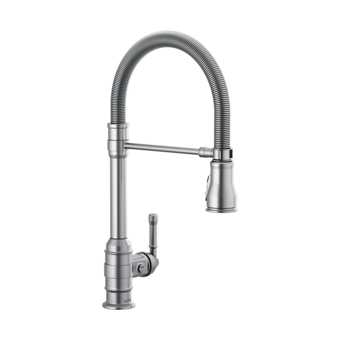 Delta 9690-AR-DST Broderick™: Single Handle Pull-Down Kitchen Faucet With Spring Spout