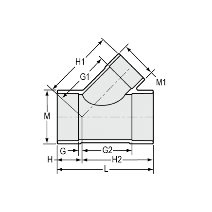 Spears 475-130 1 x 1/2 in PVC Reducing Wye Socket SCH40 235 psi