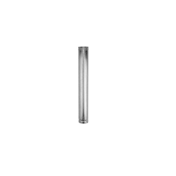 AmeriVent 3E18 Type B Gas Vent Pipe, 3 in OD, 18 in L, Galvanized Steel