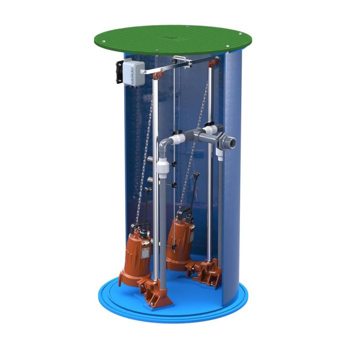 Liberty Pumps D3672LSG203-24, 3600 Series, Duplex Grinder Basin Package, With LSG203M Pump, Float Switch, Control Panel, 2 HP, 208/230v, 3 Phase, 2