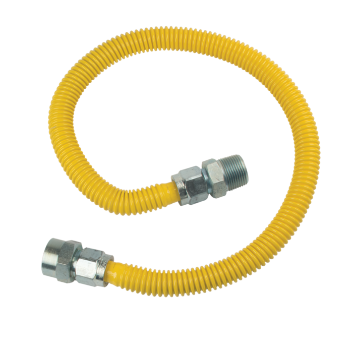 BrassCraft CSSB1412-36 ProCoat 1 in. FIP x 1 in. MIP x 36 in. Stainless Steel Gas Connector 3/4 in. I.D. (255,900 BTU)