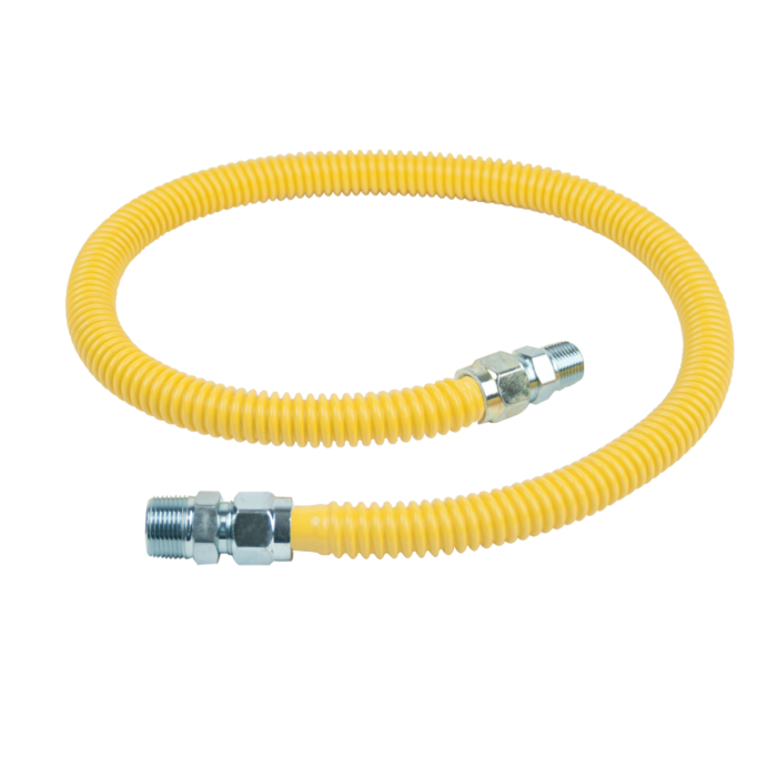 BrassCraft CSSC14-36 ProCoat Stainless Steel Gas Connector 3/4 in. MIP (1/2 in. FIP Tap) x 1/2 in. MIP, 36 in. length 