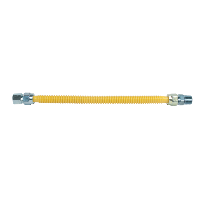 BrassCraft CSSC54-12 ProCoat 1/2 in. FIP x 1/2 in. MIP x 12 in. Stainless Steel Gas Connector 5/8 in. O.D. (180,000 BTU)