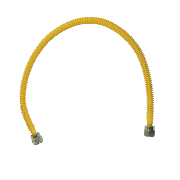 BrassCraft CSSTNN-10N P ProCoat Nut x Nut Stainless Steel Gas Connector 3/8 in. O.D. Fine Thread