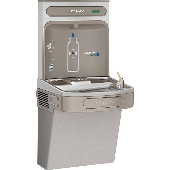 Elkay EZSDWSLK EZH2O Bottle Filling Station with Single ADA Cooler, Non-Filtered Non-Refrigerated Light Gray