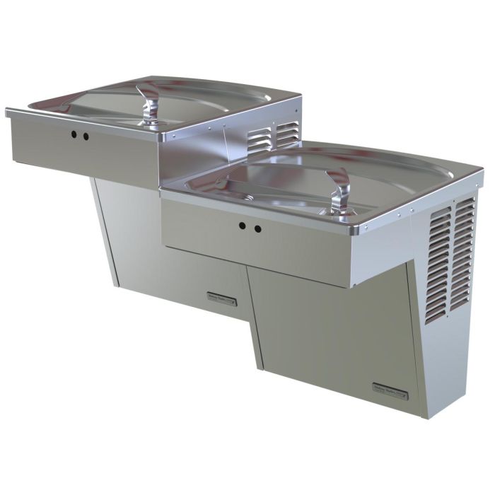 Halsey Taylor HAC8EEBLSS-NF Halsey Taylor Wall Mount Bi-Level ADA Cooler, Hands-Free Non-Filtered 8 GPH Stainless