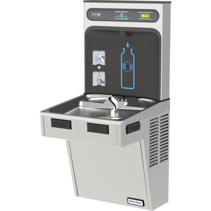 Halsey Taylor HTHB-HAC8SS-NF Halsey Taylor HydroBoost Bottle Filling Station Single ADA Cooler, Non-Filtered Refrigerated Stainless Steel