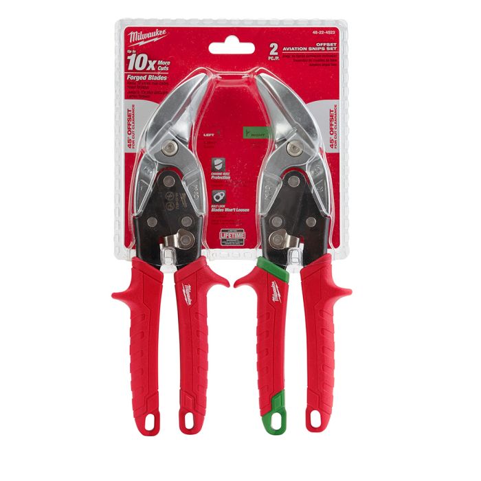 Milwaukee Tool 48-22-4523 2-Piece Offset Aviation Snip Set