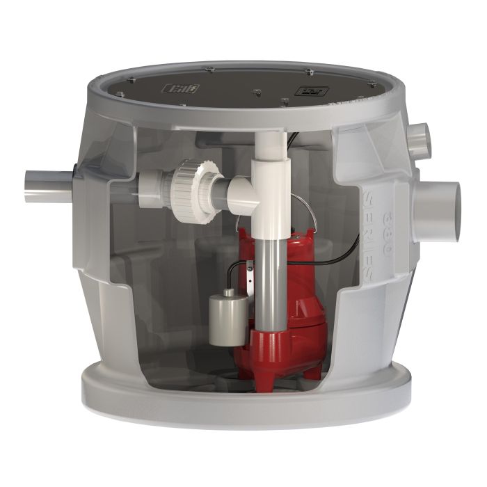 Liberty Pumps P382PRG101SD-2 1 hp, Simplex ProVore Ejector Package with side discharge and 25' power cord