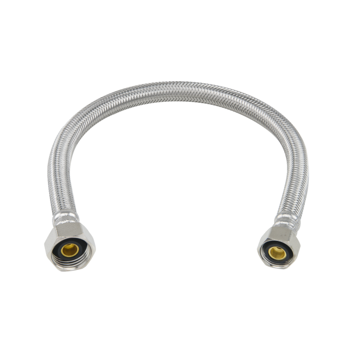 BrassCraft PLS3-16A F 1/2 in. Compression x 1/2 in. FIP x 16 in. Length Braided Stainless Steel Faucet Connector