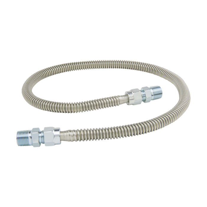 BrassCraft PS2066-36 1/2 in. MIP x 1/2 in. MIP, 36 in. Length Stainless Steel Gas Connector (71,100 BTU)