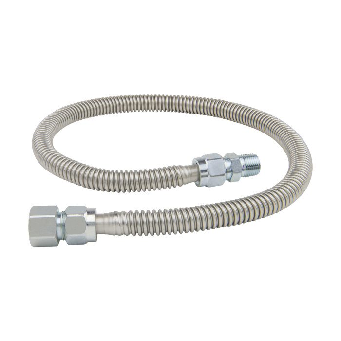 BrassCraft PS3056-36 1/2 in. FIP x 1/2 in. MIP, 36 in. Length Stainless Steel Gas Connector (125,000 BTU)