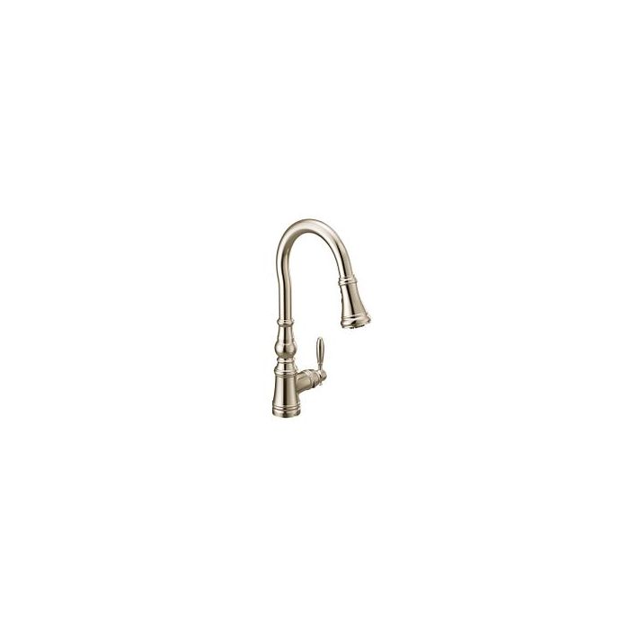 Moen S73004NL Polished Nickel One-Handle Pulldown Kitchen Faucet