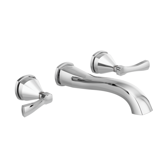 Delta T3576LF-PR-WL Stryke Two Handle Wall Mount Bathroom Faucet Trim