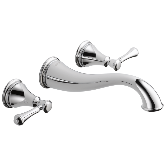 Delta T3597LF-WL Two Handle Wall Mount Bathroom Faucet Trim