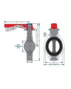 Spears 752311-040 Butterfly Valve, 4 in Nominal, 150 lb, PVC Body, EPDM Softgoods, Domestic